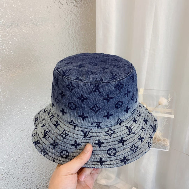 Looopix Louis Vuitton Denim Monogram Bucket Hat