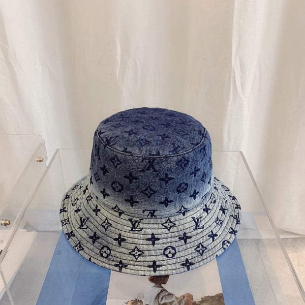 Looopix Louis Vuitton Denim Monogram Bucket Hat