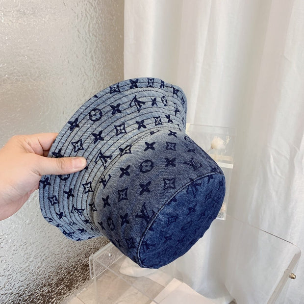 Looopix Louis Vuitton Denim Monogram Bucket Hat