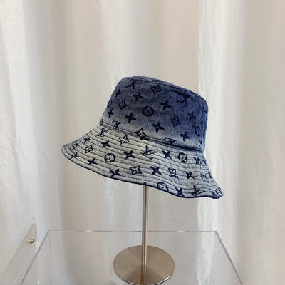 Looopix Louis Vuitton Denim Monogram Bucket Hat