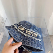 Looopix Louis Vuitton Denim Monogram Bucket Hat