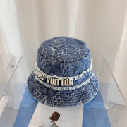 Looopix Louis Vuitton Denim Monogram Bucket Hat