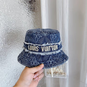 Looopix Louis Vuitton Denim Monogram Bucket Hat