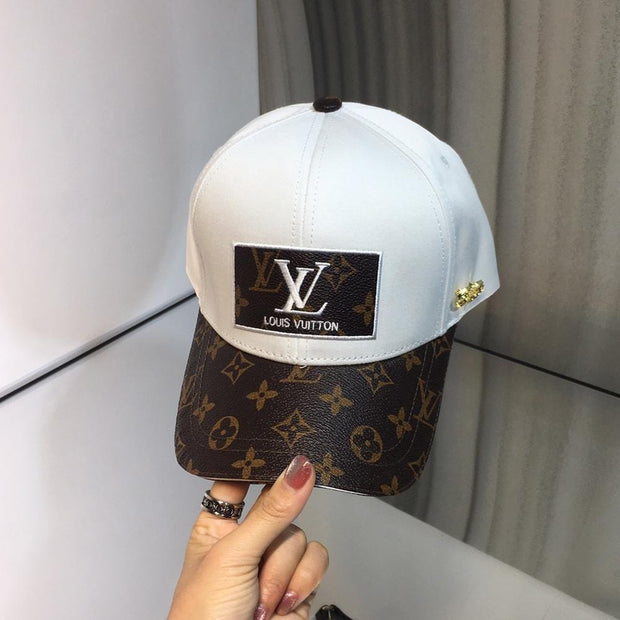 Looopix Louis Vuitton Elegant White & Brown Cap for Men | Men Cap's