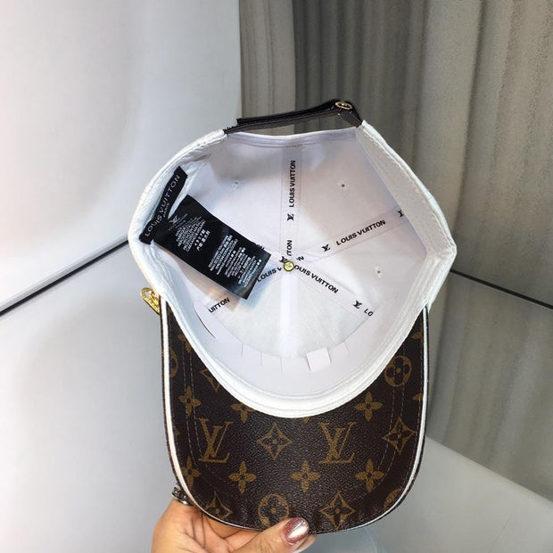 Looopix Louis Vuitton Elegant White & Brown Cap for Men | Men Cap's