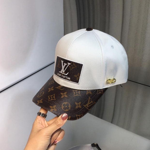 Looopix Louis Vuitton Elegant White & Brown Cap for Men | Men Cap's