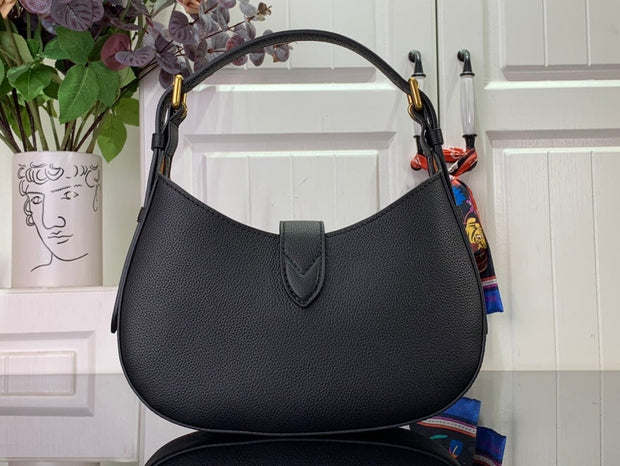 Looopix Louis Vuitton Essential V Shoulder Bags (Black-White-Brown)