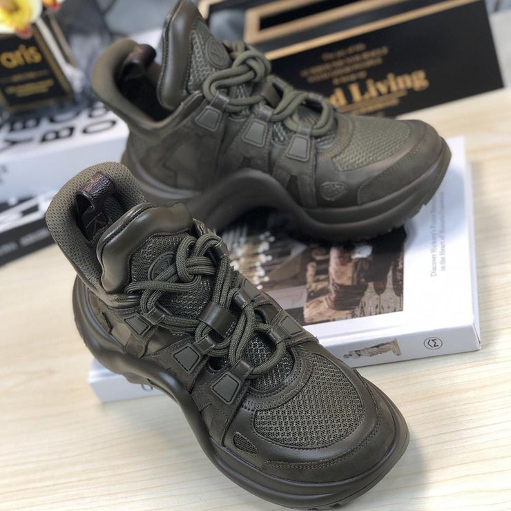Looopix Louis Vuitton Futuristic Dark Green Sneakers for men