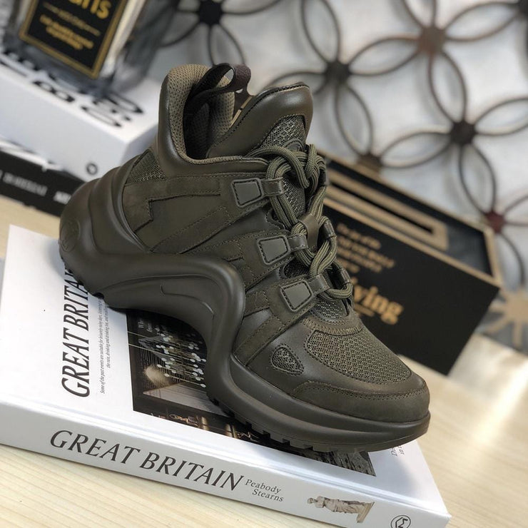 Looopix Louis Vuitton Futuristic Dark Green Sneakers for men
