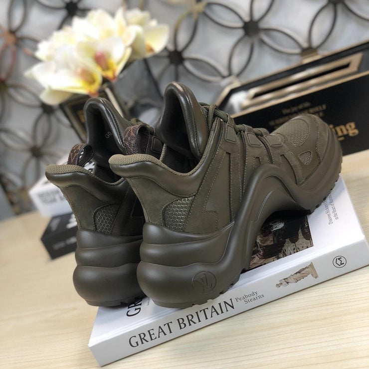 Looopix Louis Vuitton Futuristic Dark Green Sneakers for men