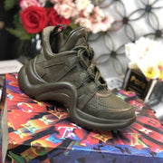 Looopix Louis Vuitton Futuristic Dark Green Sneakers for men