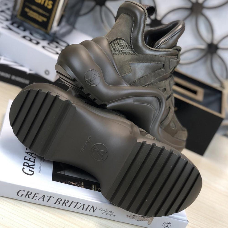 Looopix Louis Vuitton Futuristic Dark Green Sneakers for men