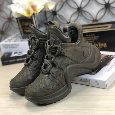 Looopix Louis Vuitton Futuristic Dark Green Sneakers for men