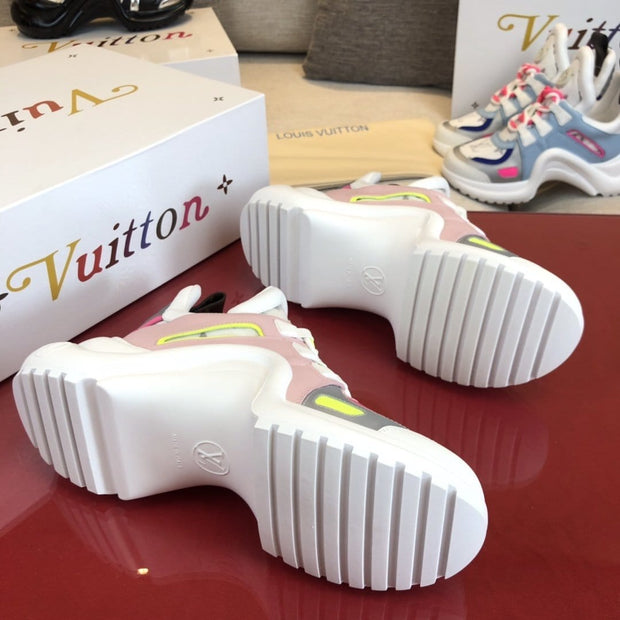 Looopix Louis Vuitton Futuristic Pink Sneakers