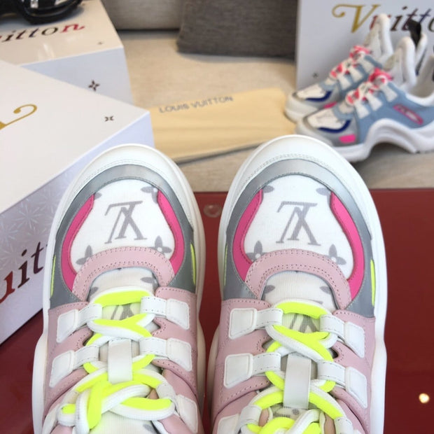 Looopix Louis Vuitton Futuristic Pink Sneakers