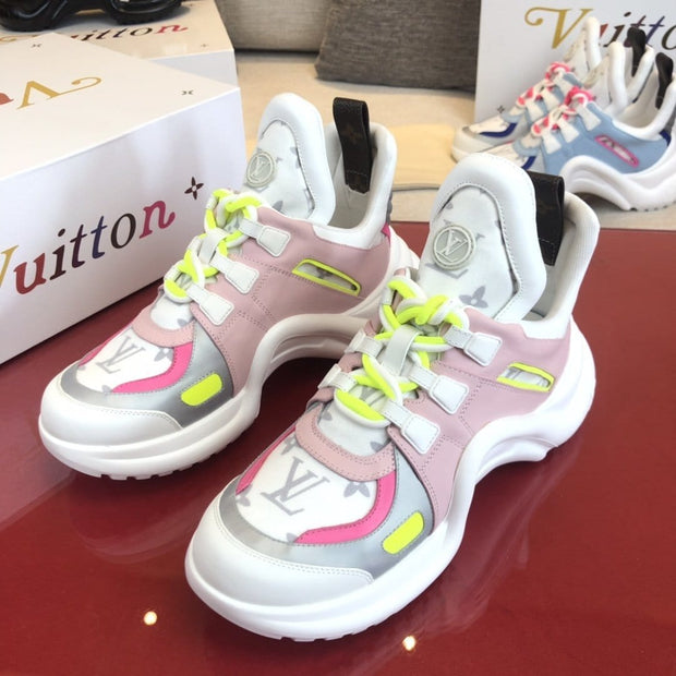 Looopix Louis Vuitton Futuristic Pink Sneakers