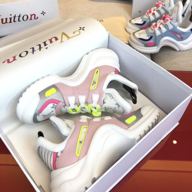 Looopix Louis Vuitton Futuristic Pink Sneakers
