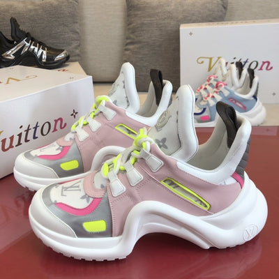Looopix Louis Vuitton Futuristic Pink Sneakers