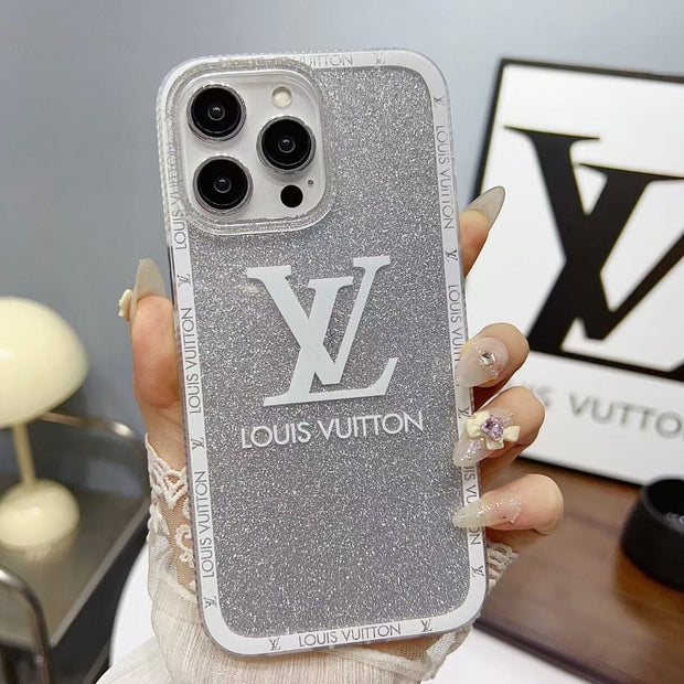 Looopix Louis Vuitton Glitter Logo iPhone Cases