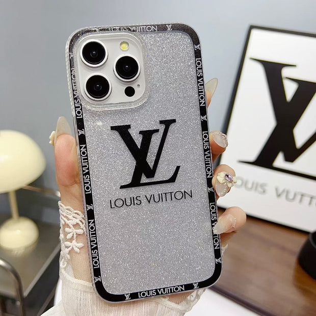 Looopix Louis Vuitton Glitter Logo iPhone Cases