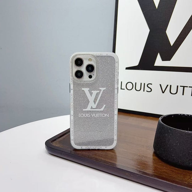 Looopix Louis Vuitton Glitter Logo iPhone Cases