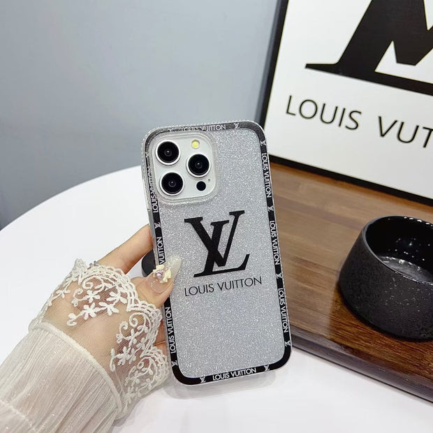 Looopix Louis Vuitton Glitter Logo iPhone Cases