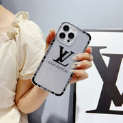 Looopix Louis Vuitton Glitter Logo iPhone Cases