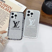 Looopix Louis Vuitton Glitter Logo iPhone Cases