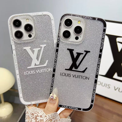 Looopix Louis Vuitton Glitter Logo iPhone Cases