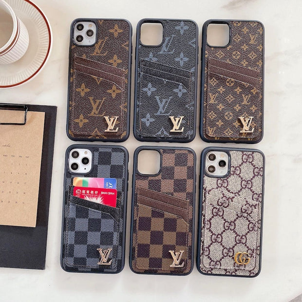Looopix Louis Vuitton & Gucci iPhone Case Collection - Famous Patterns with Integrated Wallet