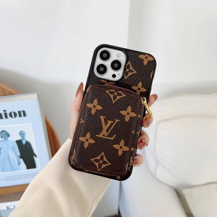 Looopix Louis Vuitton iPhone 14 Wallet Case | iPhone 14 Back Pocket Case