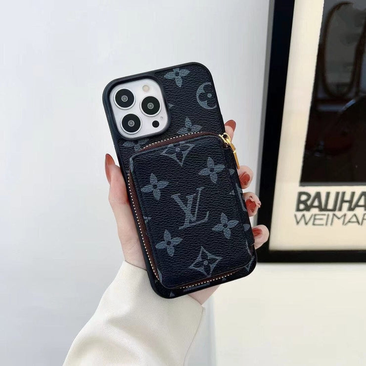 Looopix Louis Vuitton iPhone 14 Wallet Case | iPhone 14 Back Pocket Case