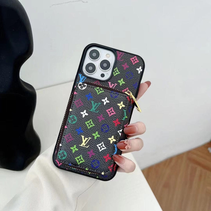 Looopix Louis Vuitton iPhone 14 Wallet Case | iPhone 14 Back Pocket Case
