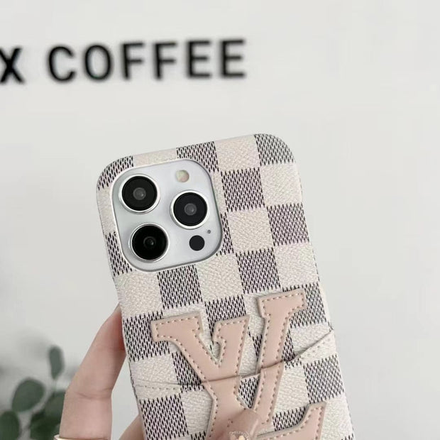 Looopix Louis Vuitton iPhone 15 Card Holder Case | Embrace Practical Elegance