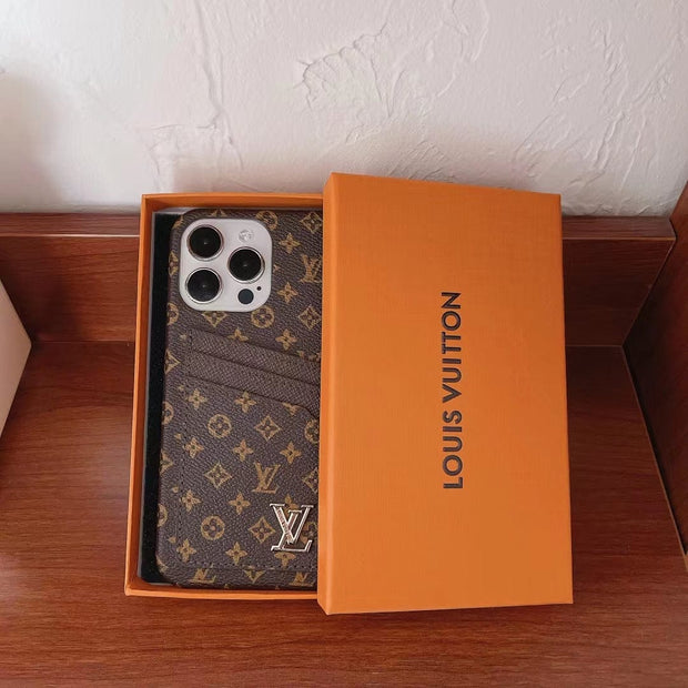 Looopix Louis Vuitton iPhone 15 Cover Case With Credit Card Slot