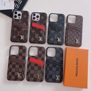 Looopix Louis Vuitton iPhone 15 Cover Case With Credit Card Slot