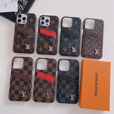Looopix Louis Vuitton iPhone 15 Cover Case With Credit Card Slot