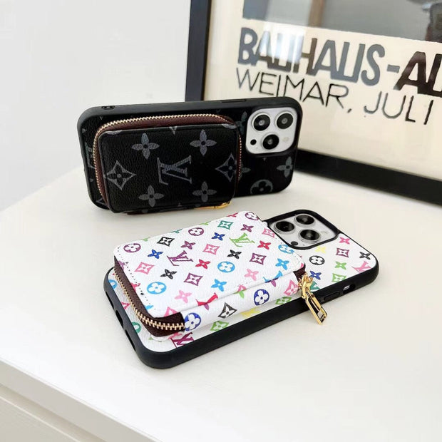 Looopix Louis Vuitton iPhone 15 Wallet Case | iPhone 15 Back Pocket Case