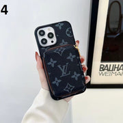 Looopix Louis Vuitton iPhone 15 Wallet Case | iPhone 15 Back Pocket Case