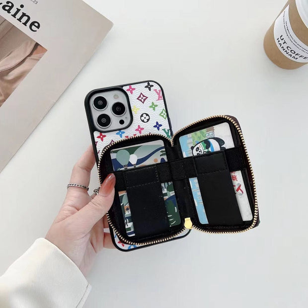 Looopix Louis Vuitton iPhone 15 Wallet Case | iPhone 15 Back Pocket Case