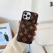 Looopix Louis Vuitton iPhone 15 Wallet Case | iPhone 15 Back Pocket Case