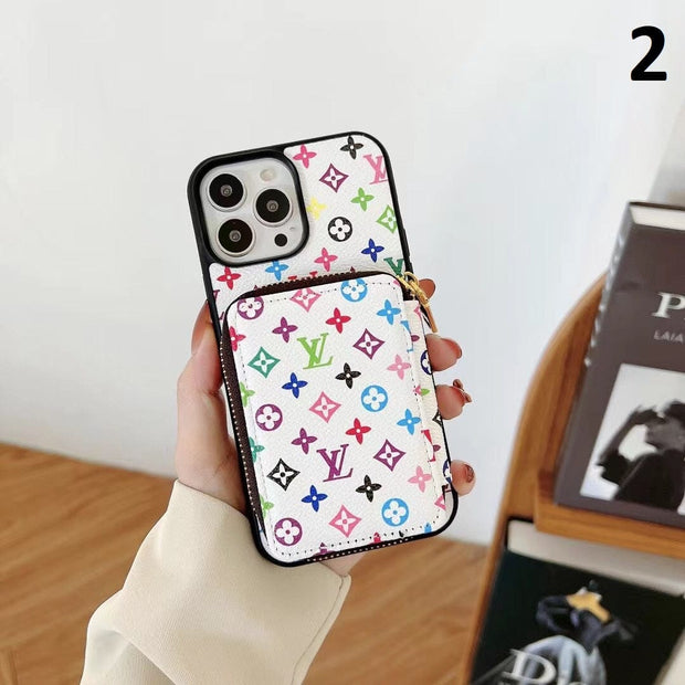 Looopix Louis Vuitton iPhone 15 Wallet Case | iPhone 15 Back Pocket Case