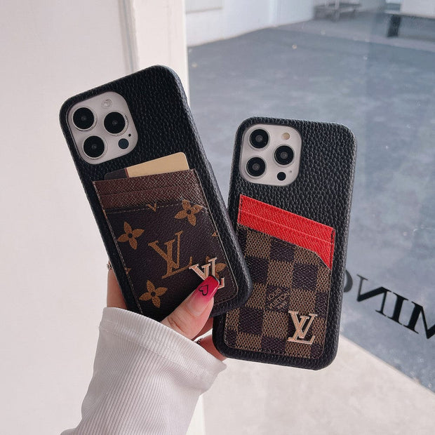 Looopix Louis Vuitton iPhone Cases with Extra Pouch - Timeless Luxury