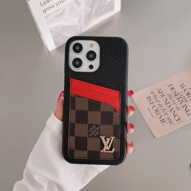 Looopix Louis Vuitton iPhone Cases with Extra Pouch - Timeless Luxury