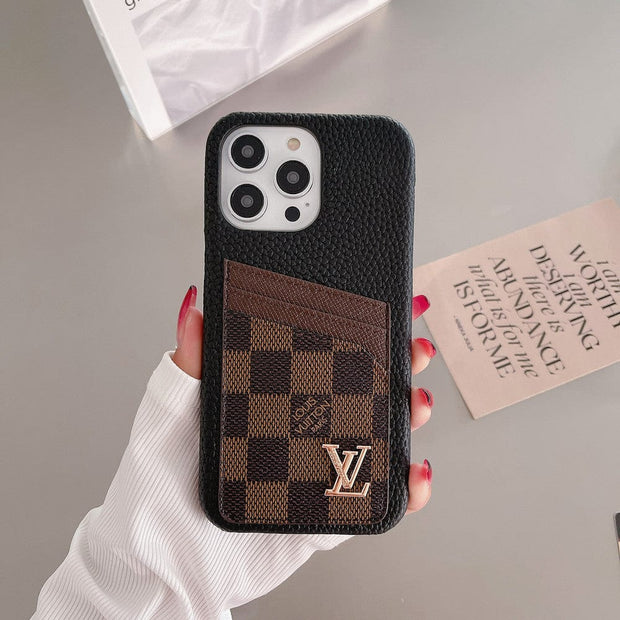 Looopix Louis Vuitton iPhone Cases with Extra Pouch - Timeless Luxury