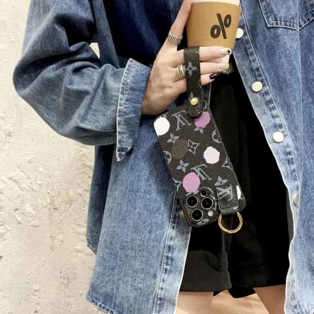 Looopix Louis Vuitton iPhone Cover with Handle | iPhone 12 to iPhone 15