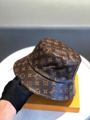 Looopix Louis Vuitton Leather Monogram Bucket Hat - Classic Edition