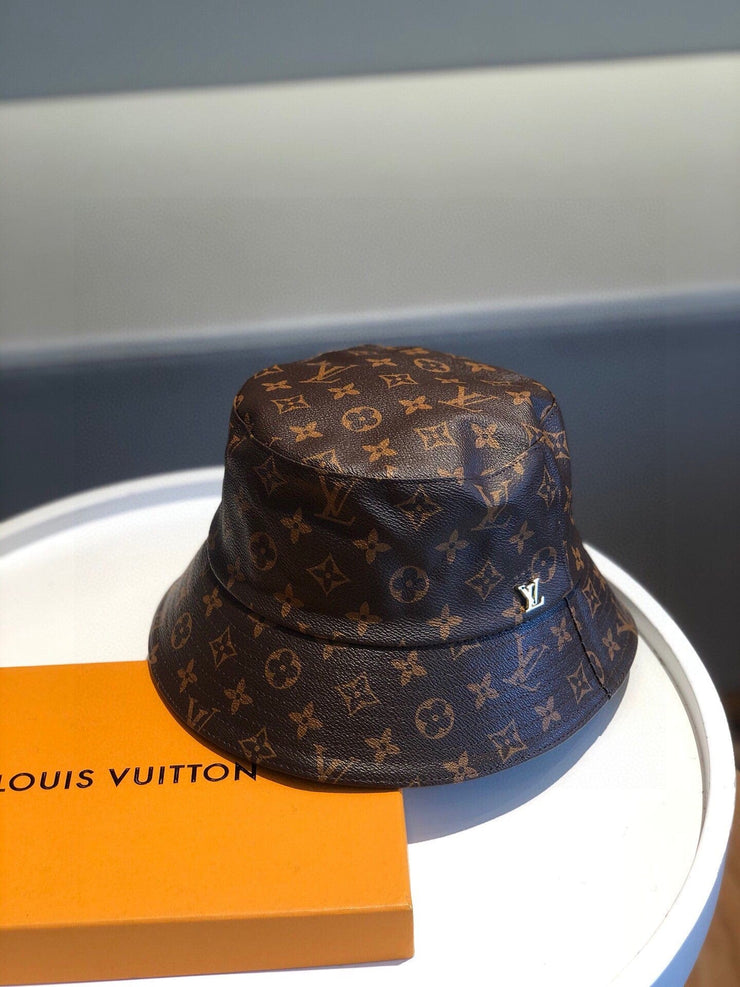 Looopix Louis Vuitton Leather Monogram Bucket Hat - Classic Edition