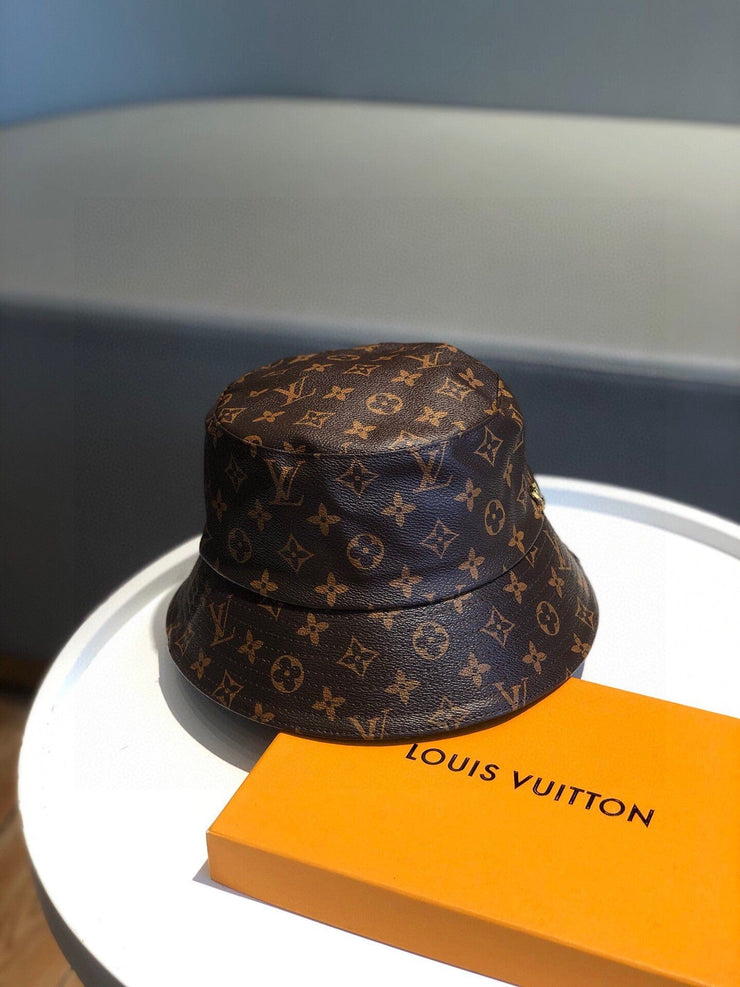 Looopix Louis Vuitton Leather Monogram Bucket Hat - Classic Edition