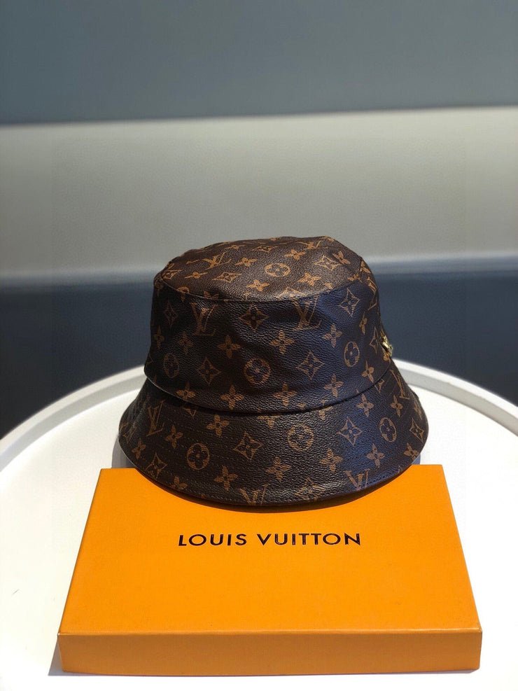 Looopix Louis Vuitton Leather Monogram Bucket Hat - Classic Edition
